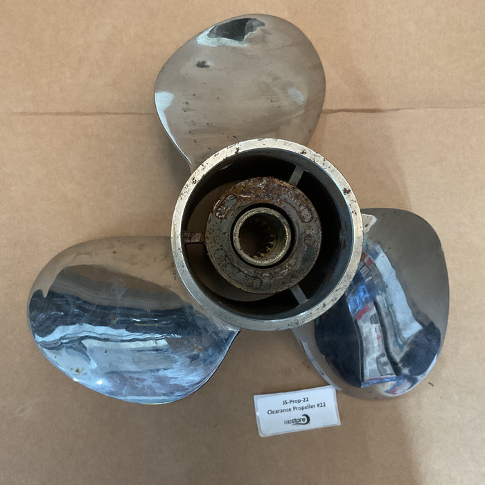 Clearance Propeller #22 - Suzuki Boat Propeller Stainless  3 x 14 x 18R - 99105-00700-18P
