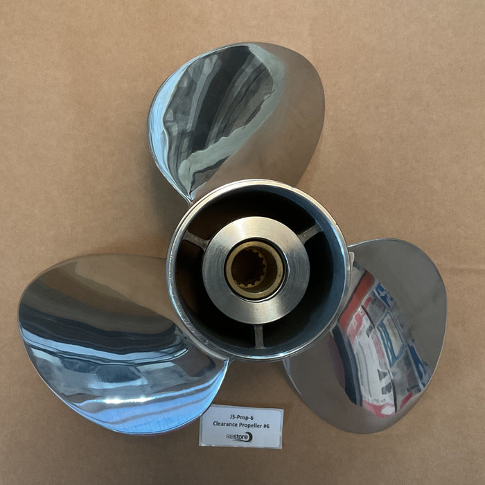 Clearance Propeller #6 - Suzuki Boat Propeller Stainless 3 x 13 7/8 x 19R - 58200-92J60