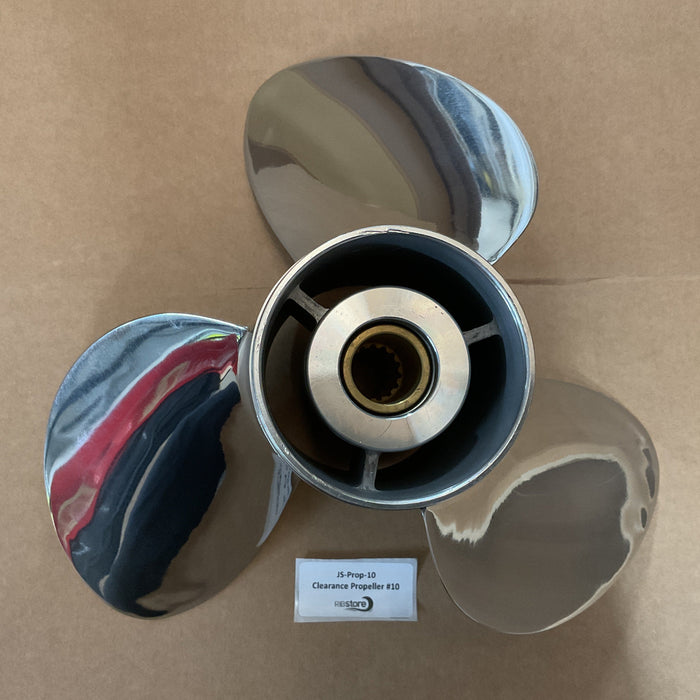 Clearance Propeller #10 - Suzuki Boat Propeller Stainless 3 x 13 7/8 x 21L - 58200-92JC0
