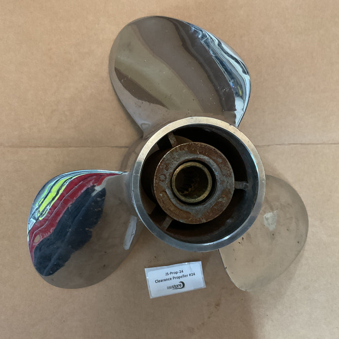 Clearance Propeller #24 - Suzuki Boat Propeller Stainless 3 x 14 x 22L - 69W-45943-00-00