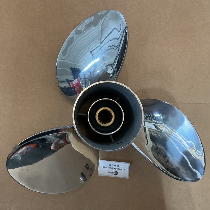 Clearance Propeller #10 - Suzuki Boat Propeller Stainless 3 x 13 7/8 x 21L - 58200-92JC0