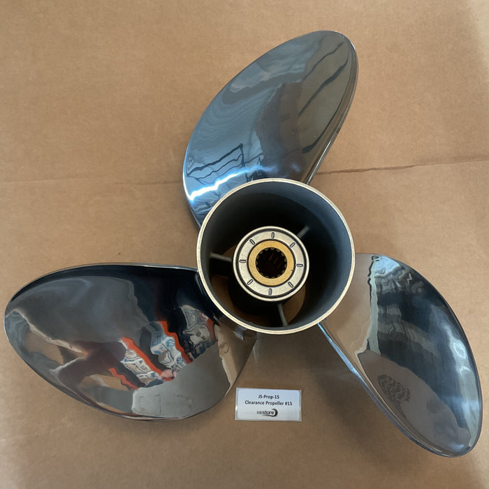 Clearance Propeller #15 - Suzuki Boat Propeller Stainless  3 x 16 x 21.5L - 58200-93LC0