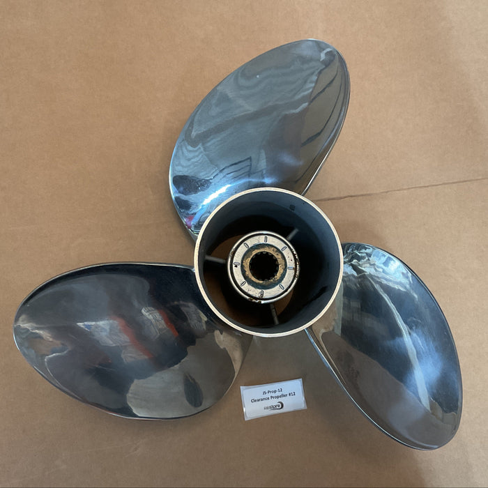 Clearance Propeller #12 - Suzuki Boat Propeller Stainless 3 x 16 x 18.5L - 58200-93LA0
