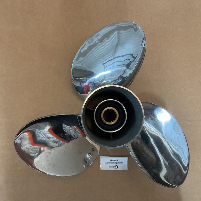 Clearance Propeller #8 - Suzuki Boat Propeller Stainless 3 x 13 7/8 x 17L - 58200-92JA0