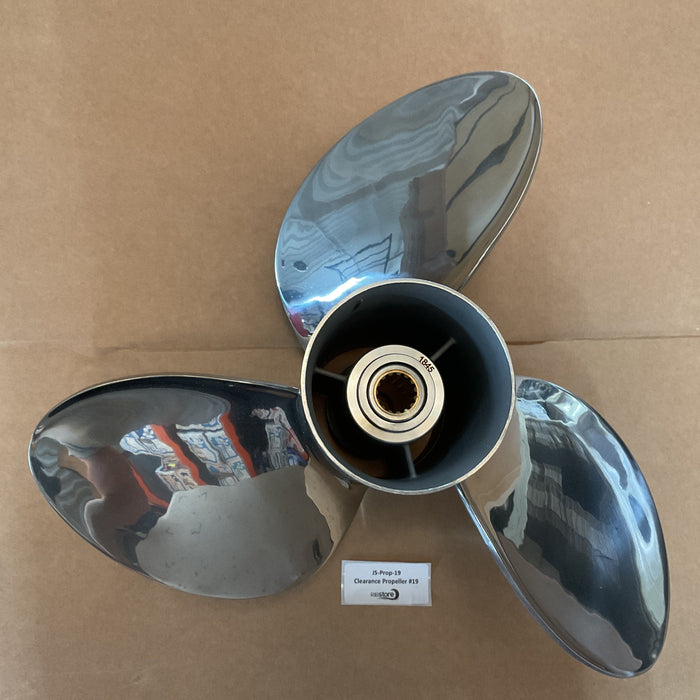 Clearance Propeller #19 - Suzuki Boat Propeller Stainless  3 x 16 x 20L - 58200-93L20